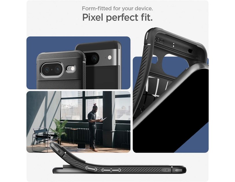 Spigen Rugged Armor, zaštitna maska za telefon, mat crna - Google Pixel 8 (ACS06277)