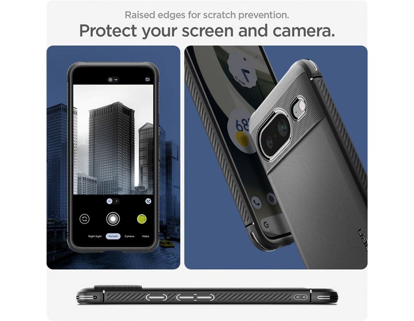 Spigen Rugged Armor, zaštitna maska za telefon, mat crna - Google Pixel 8 (ACS06277)