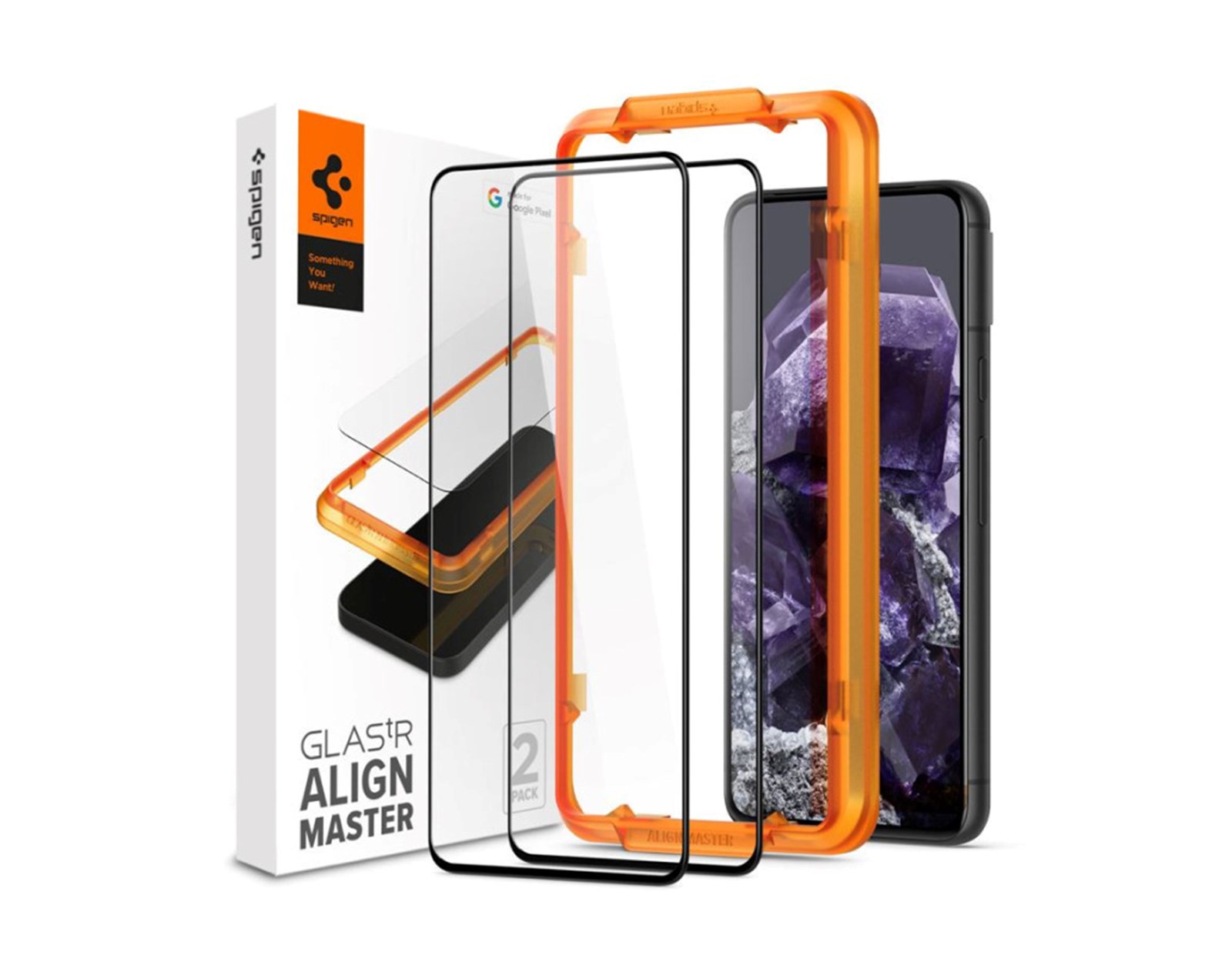 Spigen Glass tR AlignMaster2 pack, zaštitno staklo za ekran telefona 2 kom - Google Pixel 8 (AGL07396)