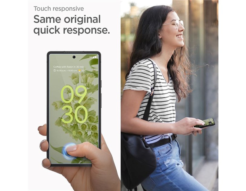 Spigen Glas.tR AlignMaster, zaštitno staklo za ekran telefona, 2 kom + okvir za instalaciju - Pixel 6 (AGL04164)