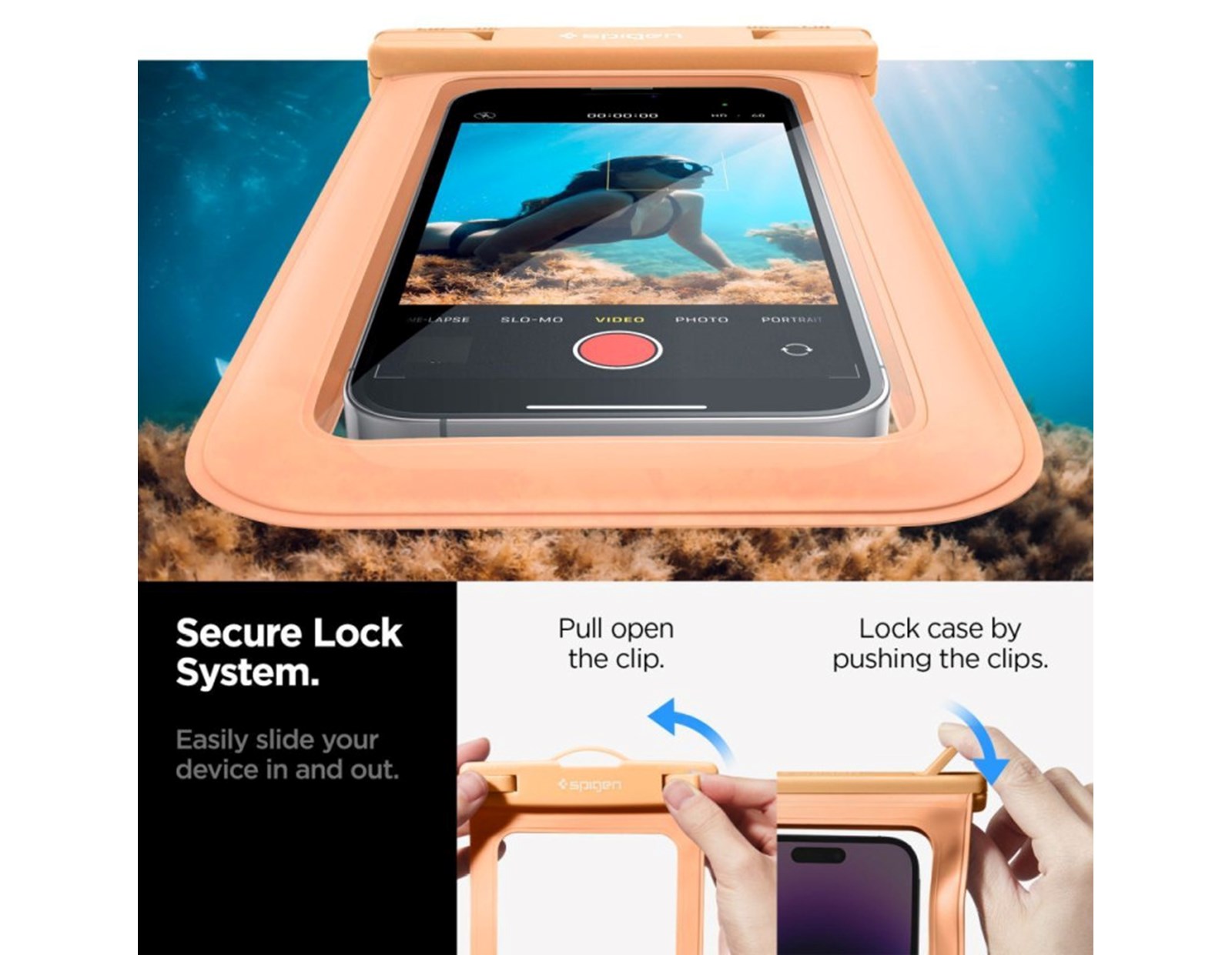 Spigen A601 Vodootporna torbica za telefon, apricot (ACS06007)