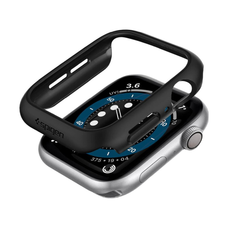 Spigen Thin Fit, zaštitna maska za Apple pametni sat, crna - Apple Watch SE 202...