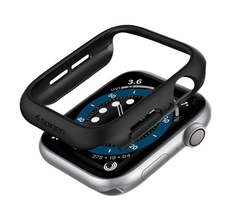 Spigen Thin Fit, zaštitna maska za Apple pametni sat, crna - Apple Watch SE 2022/6/SE/5/4 (44mm)