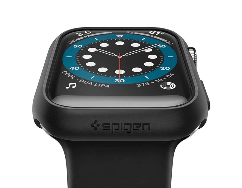 Spigen Thin Fit, zaštitna maska za Apple pametni sat, crna - Apple Watch SE 2022/6/SE/5/4 (44mm)