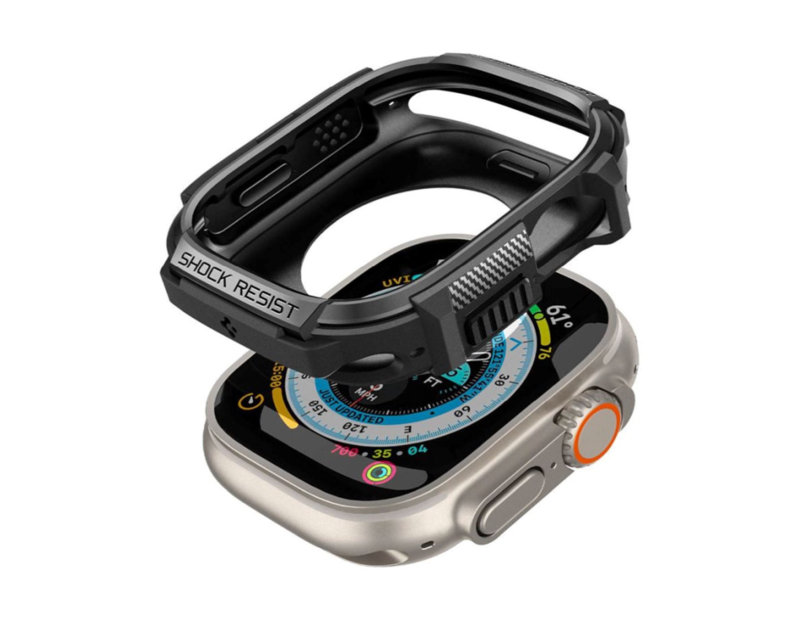 Spigen Rugged Armor, zaštitna maska za Apple pametni sat, crna - Apple Watch Ultra 2/Ultra (49mm), (ACS05456)