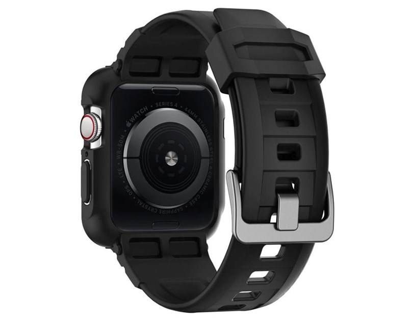 Spigen Rugged Armor Pro, zaštitna maska s remenom za Apple pametni sat, crna - Apple Watch 8/7 (45mm)/SE 2022/6/SE/5/4 (44mm)