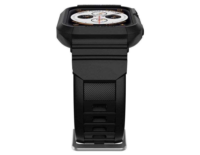 Spigen Rugged Armor Pro, zaštitna maska s remenom za Apple pametni sat, crna - Apple Watch 8/7 (45mm)/SE 2022/6/SE/5/4 (44mm)