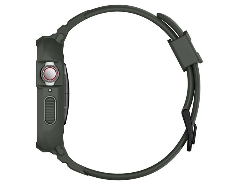 Spigen Rugged Armor Pro, zaštitna maska s remenom za Apple pametni sat, zelena - Apple Watch 8/7 (45mm)/SE 2022/6/SE/5/4 (44mm)