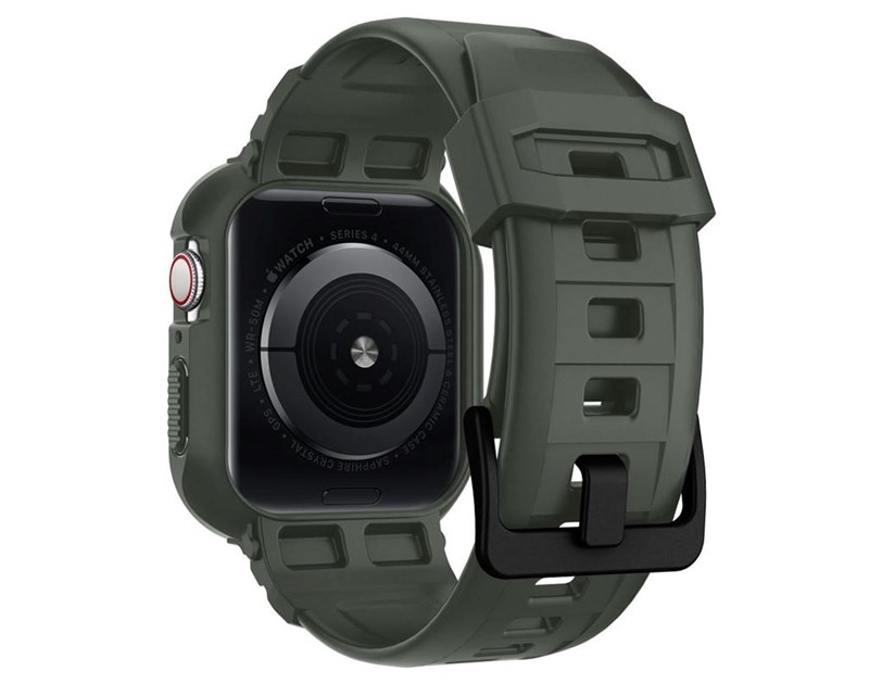Spigen Rugged Armor Pro, zaštitna maska s remenom za Apple pametni sat, zelena - Apple Watch 8/7 (45mm)/SE 2022/6/SE/5/4 (44mm)