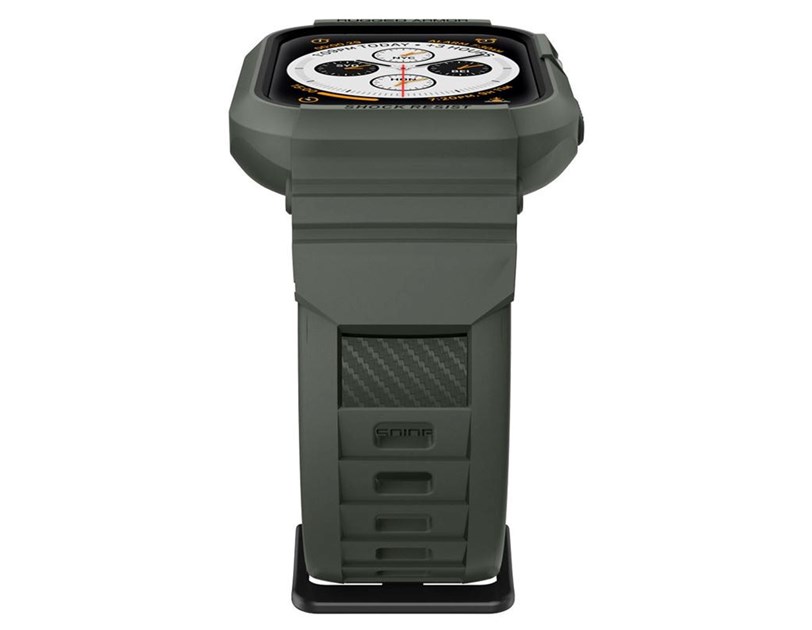 Spigen Rugged Armor Pro, zaštitna maska s remenom za Apple pametni sat, zelena - Apple Watch 8/7 (45mm)/SE 2022/6/SE/5/4 (44mm)
