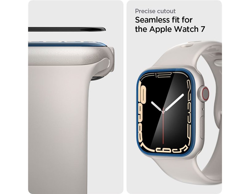 Spigen ProFlex EZ Fit, zaštitno staklo za Apple pametni sat, 2 kom + okvir za poravnanje - Apple Watch 9/8/7 41mm (AFL04052)