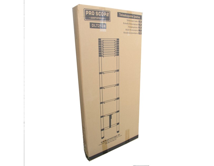 ProScope teleskopske ljestve #DLT212B (13 stepenica / 380 cm) sa zaštitom prstiju