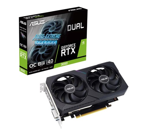 Asus Dual GeForce RTX 3050 OC Edition 8GB GDDR6/128-bit, PCIe 4.0, HDMI/DP/DVI (DUAL-RTX3050-O8G-V2)