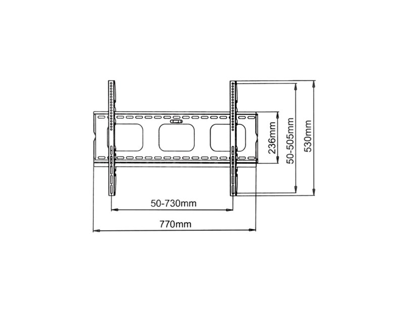 Roline VALUE zidni nosač za TV 43"-90", nosivost do 50kg, Ultra Slim, crni