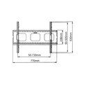 Roline VALUE zidni nosač za TV 43"-90", nosivost do 50kg, Ultra Slim, crni