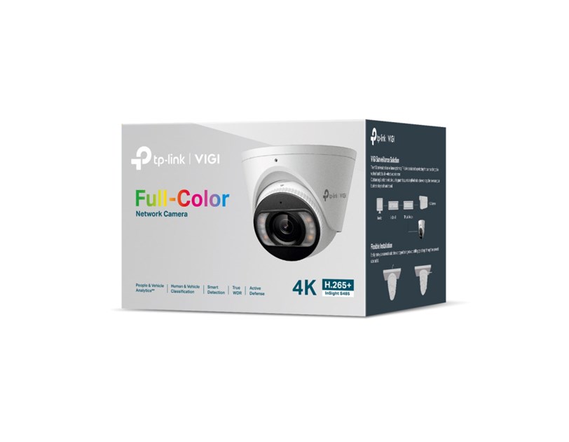 TP-Link VIGI InSight S485 Full color kamera 4K 8MP, Pan/Tilt/Rotation, H.265+, 4mm leća, RJ45, Night Vision, microSD, dvosmjerni audio, detekcija pokreta, vodootporna IP67, VIGI app