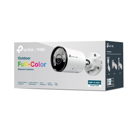 TP-Link VIGI InSight S355 Full color kamera 2K 5MP, Pan/Tilt/Rotation, H.265+, 6mm leća, RJ45, Night Vision, microSD, dvosmjerni audio, detekcija pokreta, vodootporna IP67, VIGI app