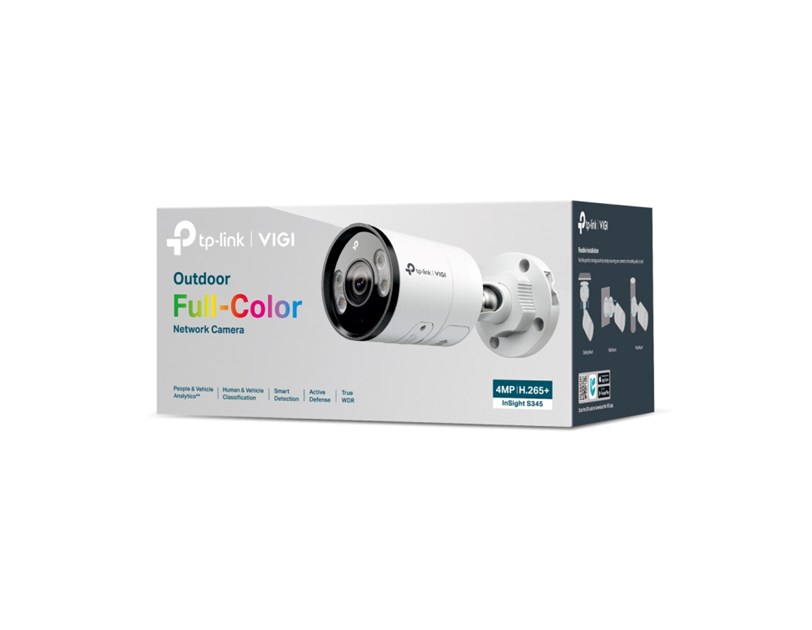 TP-Link VIGI InSight S345 Full color kamera 2K 4MP, Pan/Tilt/Rotation, H.265+,4mm leća, RJ45, Night Vision, microSD, dvosmjerni audio, detekcija pokreta, vodootporna IP67, VIGI app