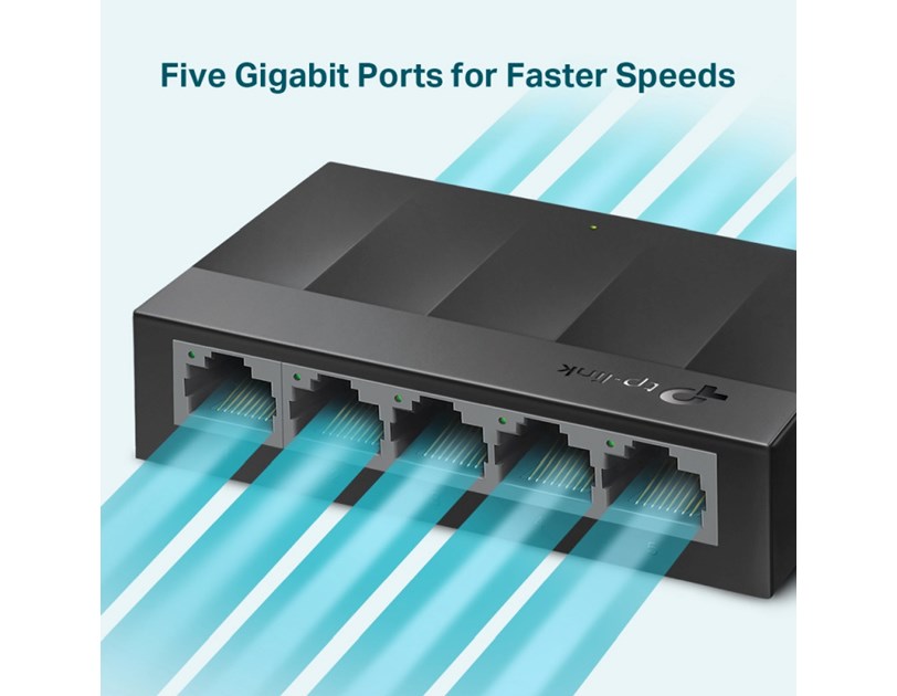 TP Link 5-port Gigabit Desktop preklopnik (Switch), 802.3X Flow Control, vanjsko napajanje