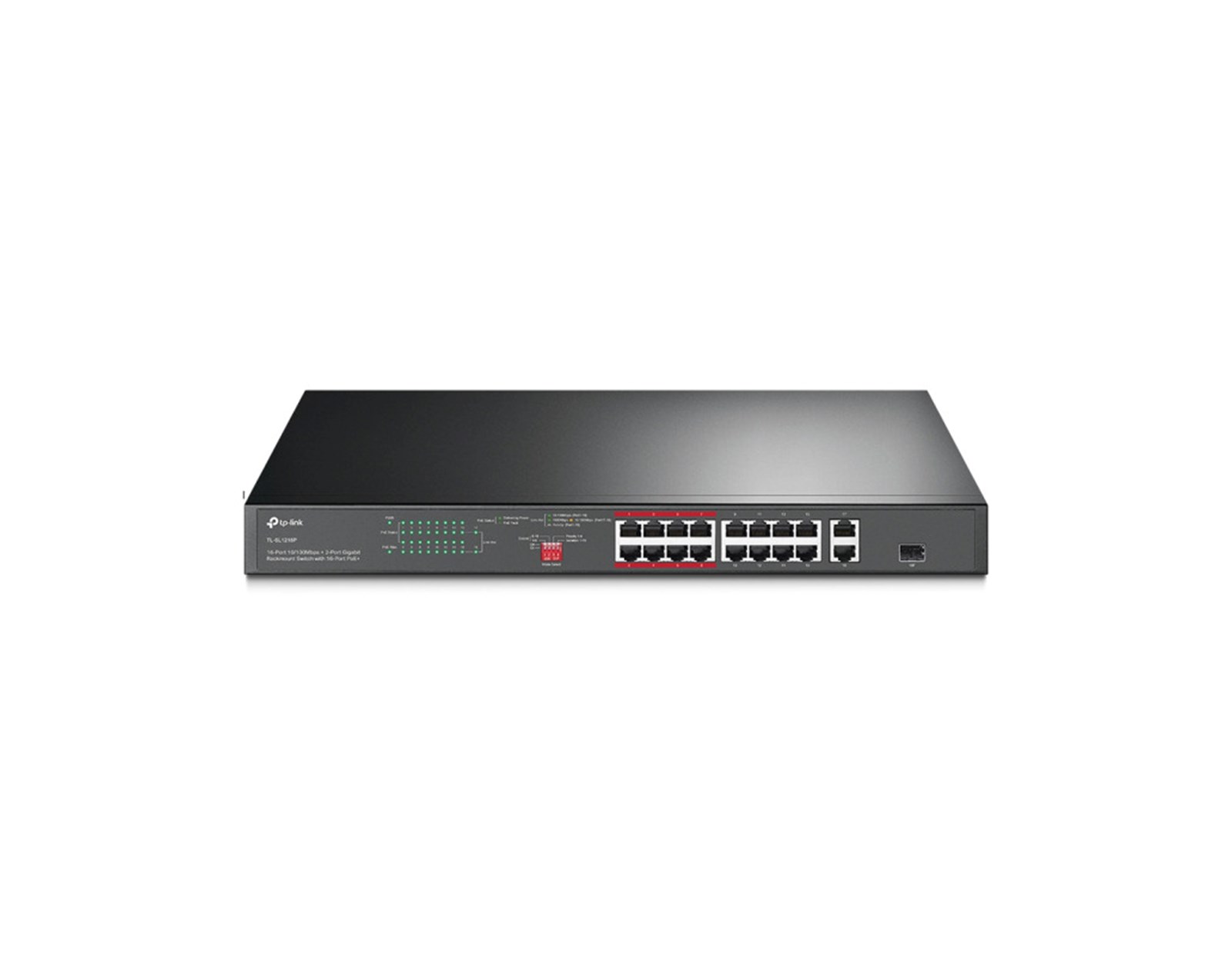 TP-Link 16-Port PoE+ Smart preklopnik (Switch), 24×10/100M, 2×G-LAN, 1×G SFP (250W)