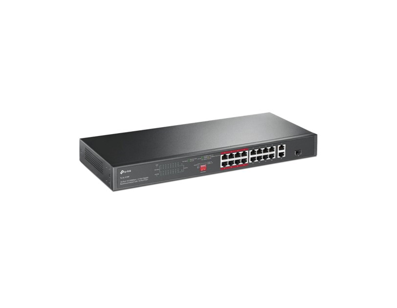 TP-Link 16-Port PoE+ Smart preklopnik (Switch), 24×10/100M, 2×G-LAN, 1×G SFP (250W)