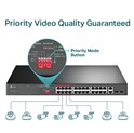 TP-Link TL-SL1226P 24-Port PoE+ Smart preklopnik (Switch), 24×10/100M, 2×G-LAN, 2×G SFP (250W)