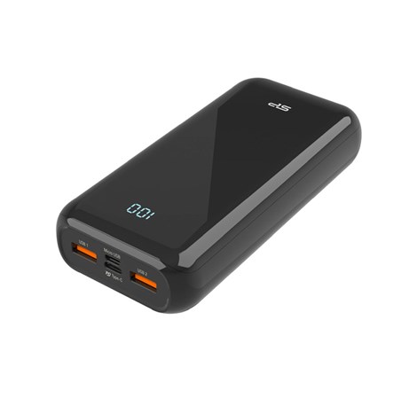 Silicon Power punjač Powerbank QS28, 20000mAh, 18W, 2×USB-A (QC3.0)/1×USB-C (PD)/Micro USB, crni