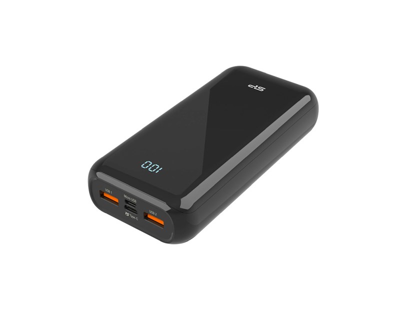 Silicon Power punjač Powerbank QS28, 20000mAh, 18W, 2×USB-A (QC3.0)/1×USB-C (PD)/Micro USB, crni