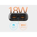 Silicon Power punjač Powerbank QS28, 20000mAh, 18W, 2×USB-A (QC3.0)/1×USB-C (PD)/Micro USB, crni
