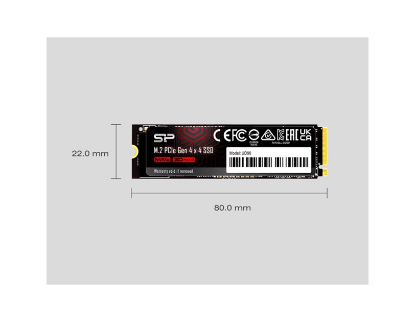 Silicon Power UD90 500GB SSD M.2 2280 PCIe NVMe Gen4x4, SLC cache+HMB