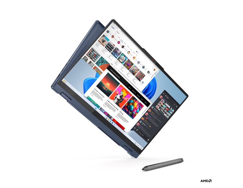Lenovo IdeaPad 5 2-in-1 16" WUXGA (1920×1200) Touch, AMD R5-8645HS, 16GB LPDDR5, 1TB SSD, Ryzen AI 16 TOPS, Radeon, WiFi/BT, Win 11 Pro (83DS0007SC)