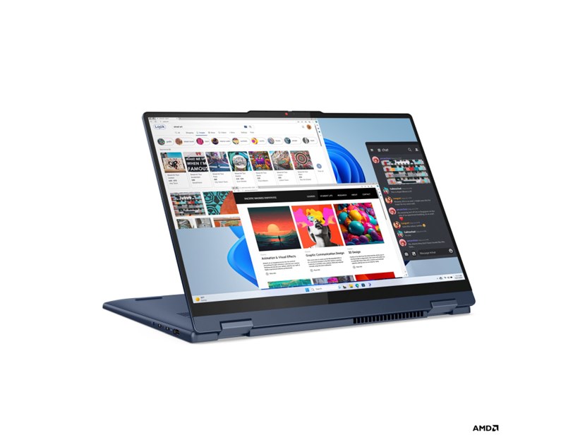 Lenovo IdeaPad 5 2-in-1 16" WUXGA (1920×1200) Touch, AMD R5-8645HS, 16GB LPDDR5, 1TB SSD, Ryzen AI 16 TOPS, Radeon, WiFi/BT, Win 11 Pro (83DS0007SC)