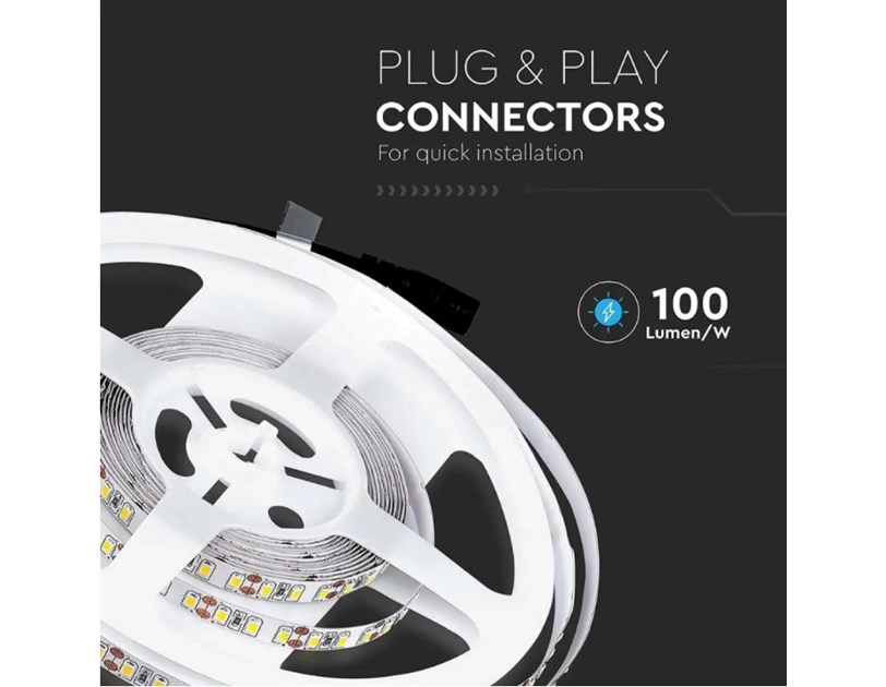 LED traka 5m, SMD 2835, 60LED/m, 17W, 12V, 3000K, IP20