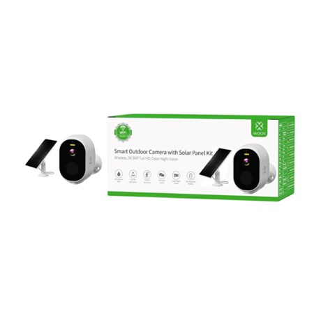 WOOX WiFi Smart vanjska kamera + solarni panel za punjenje, Full HD 1080P, microSD, baterija 5200mAh, IP65 vodootporna, Alexa & Google Assistant, WooxHome app (R4252-w)