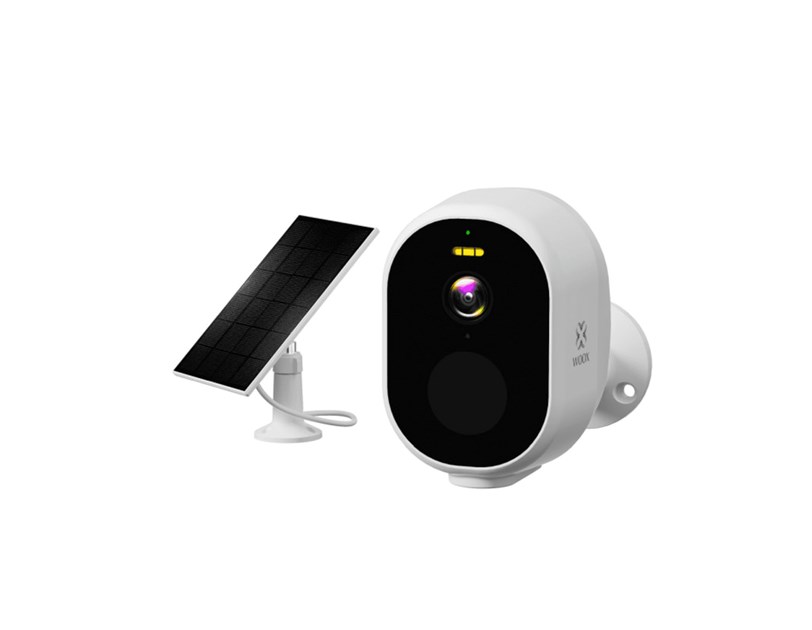 WOOX WiFi Smart vanjska kamera + solarni panel za punjenje, Full HD 1080P, microSD, baterija 5200mAh, IP65 vodootporna, Alexa & Google Assistant, WooxHome app (R4252-w)