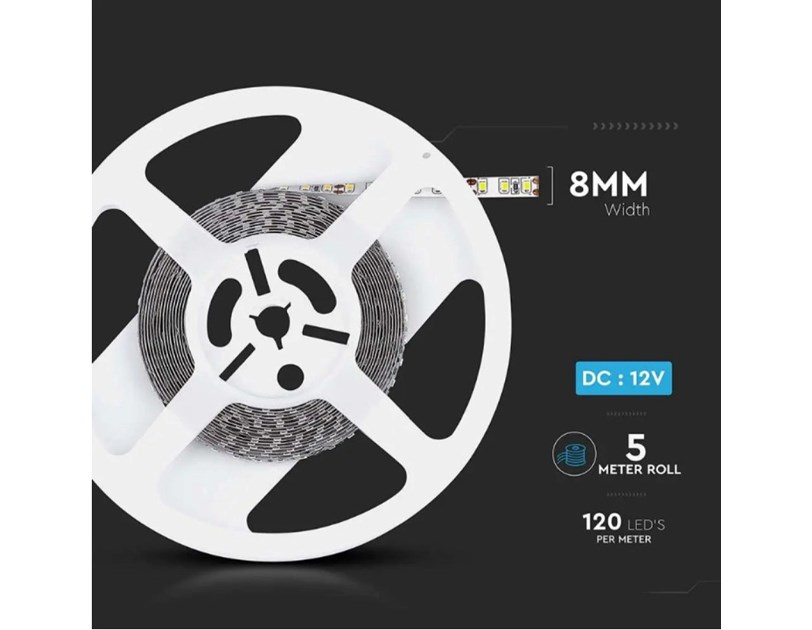 LED traka 5m, SMD 5050, 30LED/m, 4,8W, 12V, 6000K, IP65