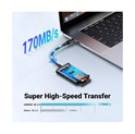 UGREEN čitač memorijskih kartica, TF/SD/MicroSD kartice, USB-C, 15cm, crni