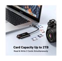 UGREEN čitač memorijskih kartica, TF/SD/MicroSD kartice, USB-C, 15cm, crni