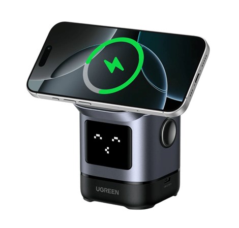UGREEN Robot Uno bežićni kućni punjač, 15W, sivi