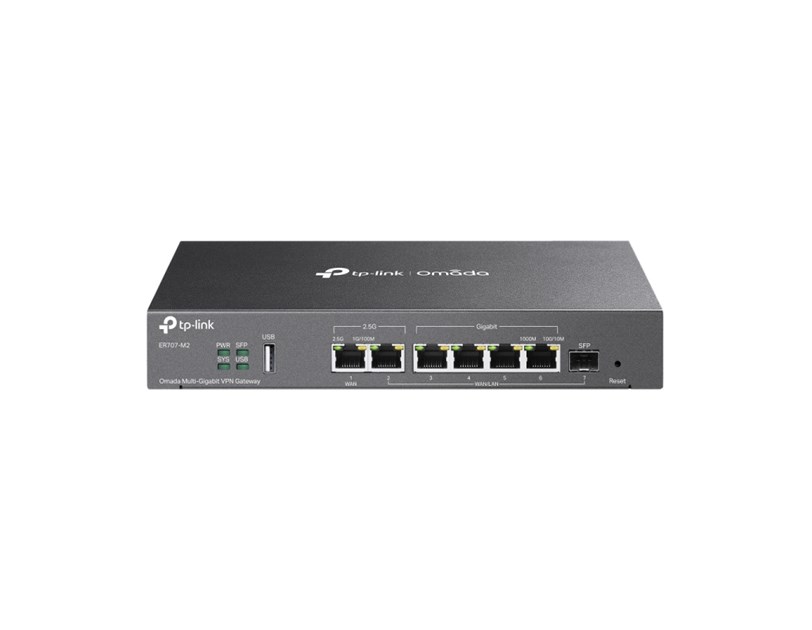 TP-Link Omada Gigabit VPN usmjerivač (Router) 2×2.5G RJ45 WAN (1xWAN/LAN), 1×Gigabit SFP WAN/LAN, 4× Gigabit RJ45 WAN/LAN, 1× USB 2.0