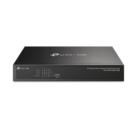 TP-Link PoE+ Network video snimač, 8 kanala, 8x10/100 Mbps PoE+ Ports, H.265+/H.265/ H.264+/H.264, 8MP, 10TB HDD, 1×SATA, VGA/HDMI, RJ-45, USB2.0×2, 2xAudio, Vigi app