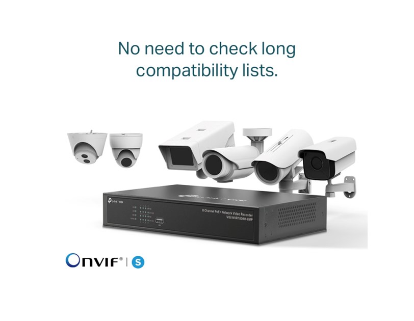 TP-Link PoE+ Network video snimač, 8 kanala, 8x10/100 Mbps PoE+ Ports, H.265+/H.265/ H.264+/H.264, 8MP, 10TB HDD, 1×SATA, VGA/HDMI, RJ-45, USB2.0×2, 2xAudio, Vigi app