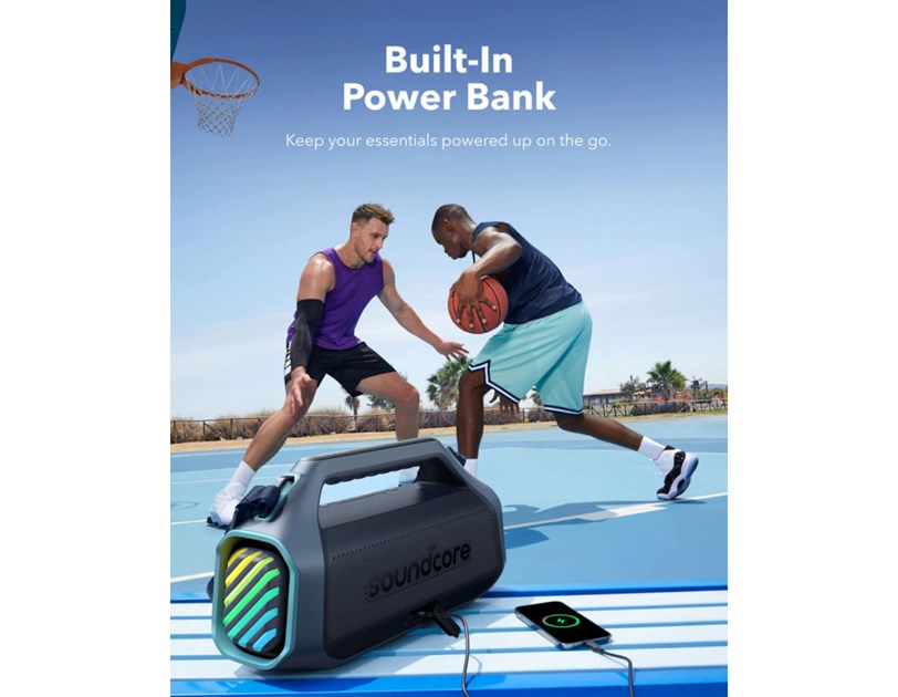 Anker Soundcore BOOM 2 Plus prijenosni BT5.3 zvučnik, 140W, IPX7, 20h reprodukcije, plavi (A3134031)