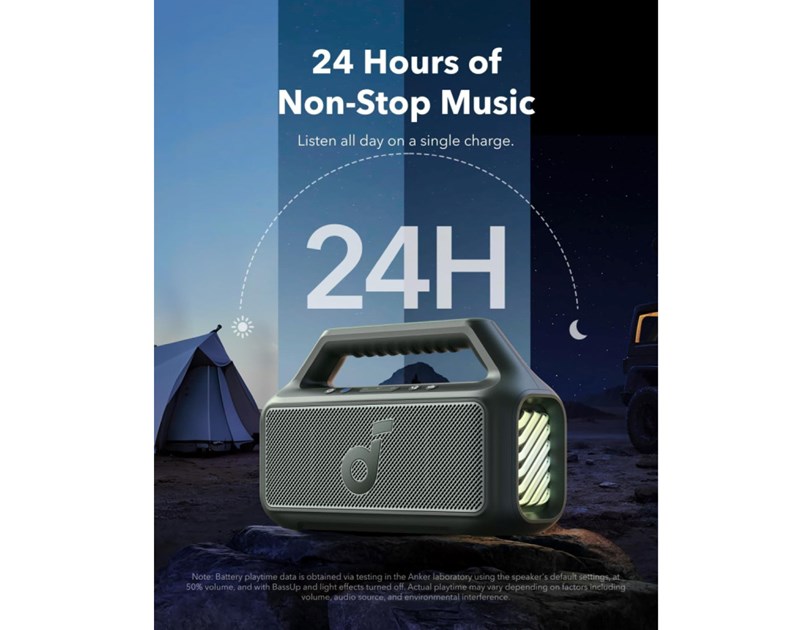 Anker Soundcore BOOM 2 prijenosni BT5.3 zvučnik, 80W, IPX7, 24h reprodukcije, zeleni (A3138061)