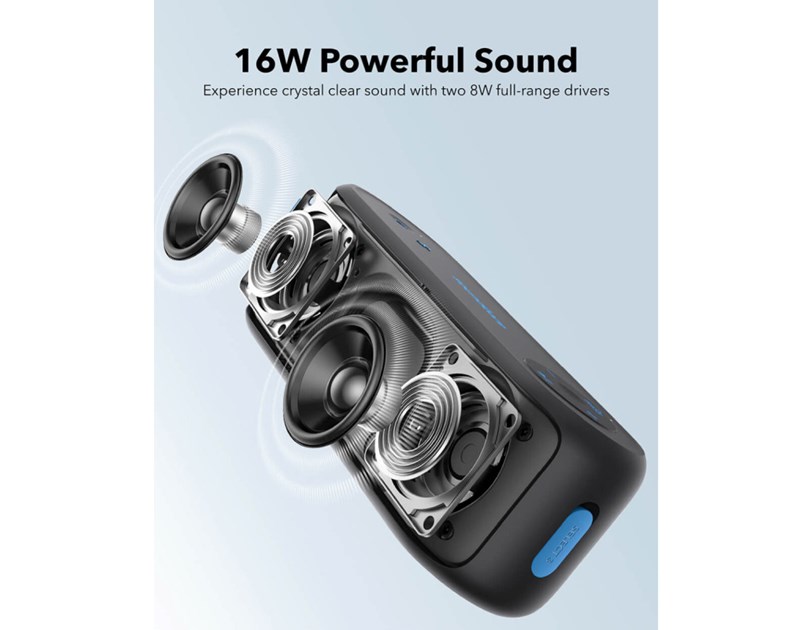 Anker Soundcore Select 3 prijenosni bluetooth zvučnik, 16W, IPX7, 20h reprodukcije, crni (A3172G11)