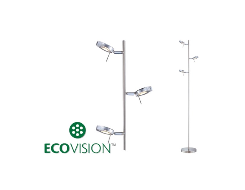 EcoVision LED podna svjetiljka sa 3 akrilna sjenila, 3×5W, 3000K