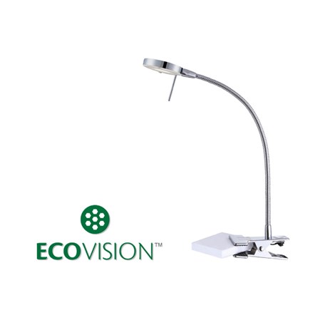 EcoVision LED stolna svjetiljka 5W, 3000K - topla bijela, kromirana