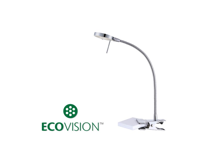 EcoVision LED stolna svjetiljka 5W, 3000K - topla bijela, kromirana