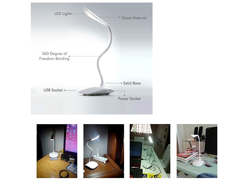 Ecovision LED flexibilna stolna lampa USB - 3 razine osvjetljenja