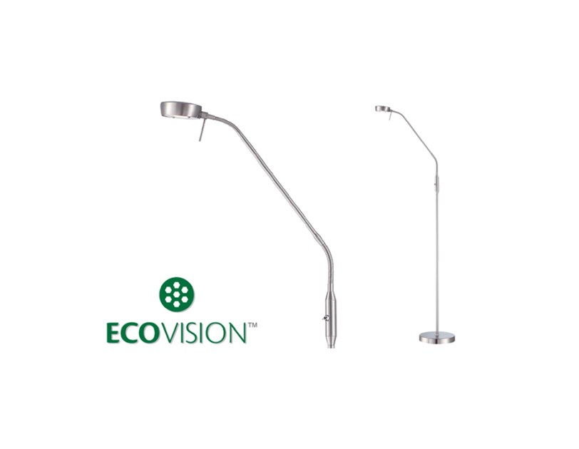 EcoVision LED podna svjetiljka 5W, 3000K - topla bijela, podesivo akrilno sjenilo